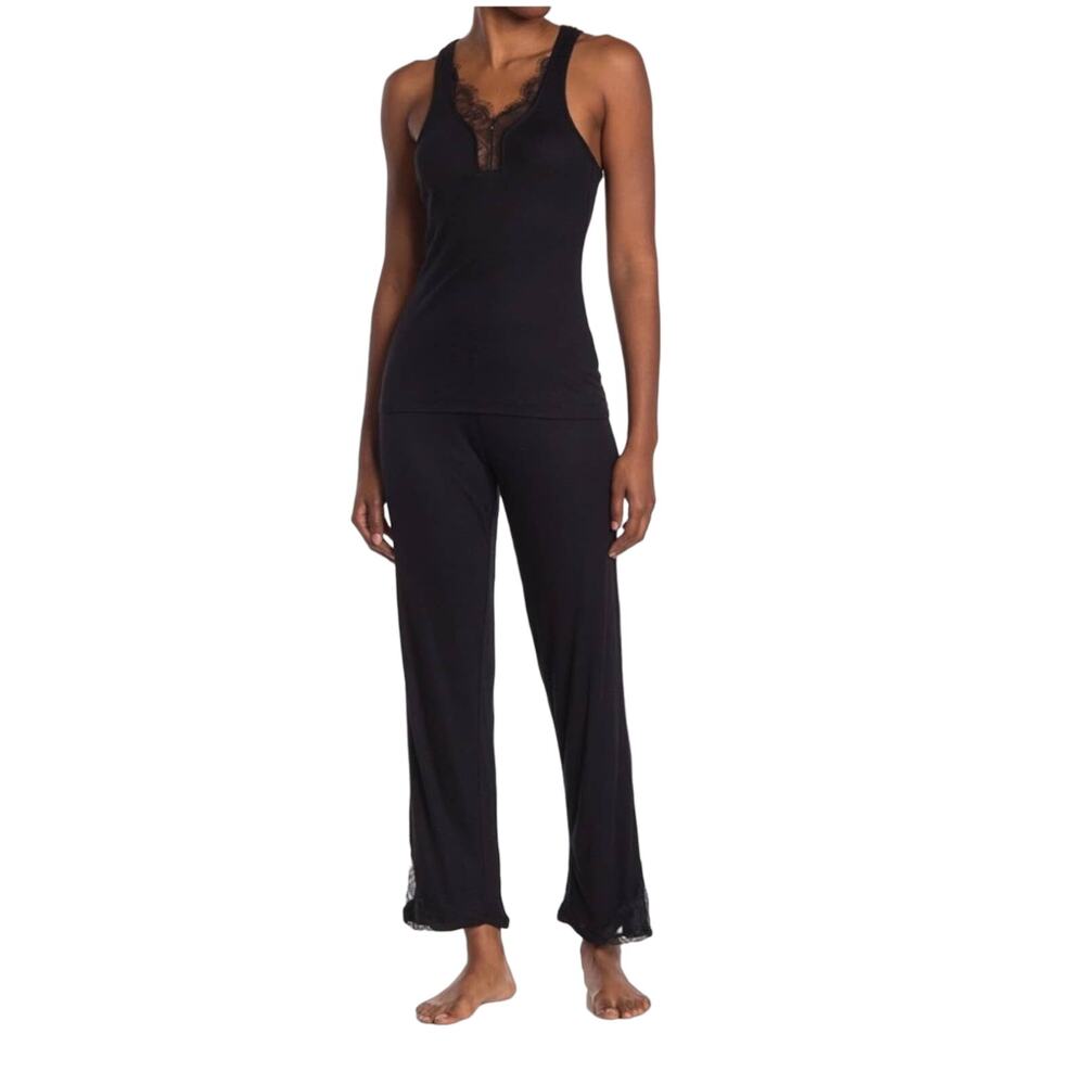 Vince Camuto Loungewear Pajama Pants Sleep Set Black S